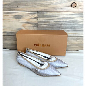 CULT GAIA Clear Leena Flat Shoe Womens 7.5 EU 37.5 Pointed Toe